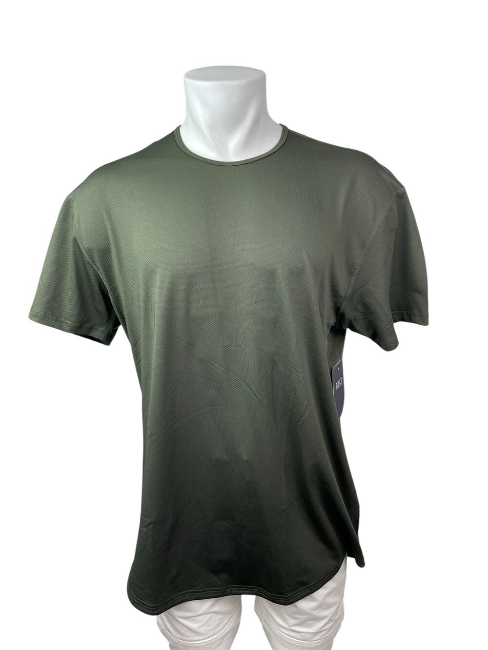 NEW BYLT Drop Cut Men's Green Short Sleeve Athletic Activewear Tee T-Shirt Top S